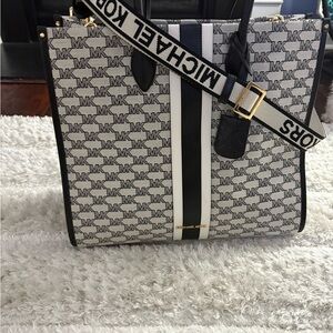 Michael Kors Monogram Black and White Tote